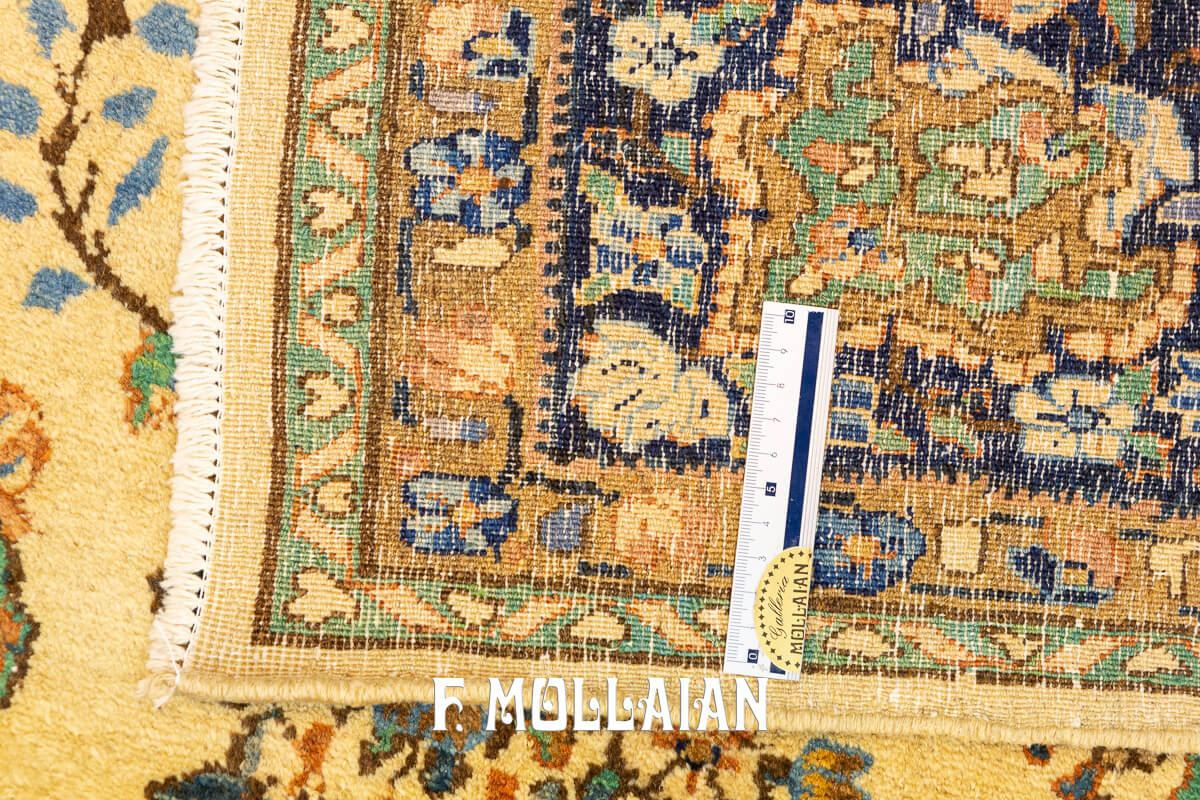 Antique Kerman Rug Beige Field Color n°:68383944